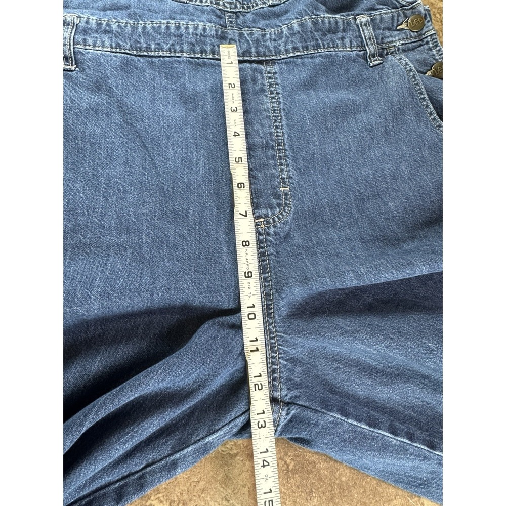 Lee Y2K Women's Denim Bib Overalls Wide Barrel Leg Style Size M - Picture 6 of 12